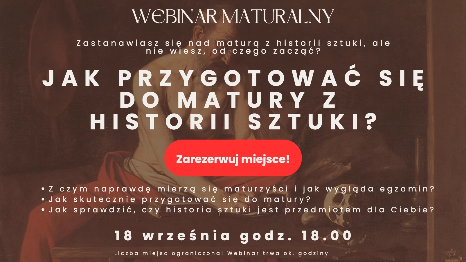 Webinary z historii sztuki – kliknij, aby się zapisać na najbliższy webinar maturalny